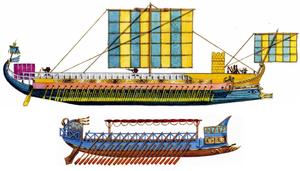 Reconstitution dune quinqurme et d'une liburne G. Rava