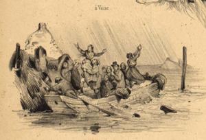 Crue de la Sane de novembre 1840 (gravure : Victor Adam)