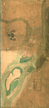 Plan gomtral des Isles et Breteaux Mogniaen en 1753  AML