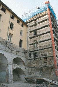 Façade est et les constructions adjacentes du bâtiments H de l'hôpital de l'Antiquaille © SA Ville de Lyon