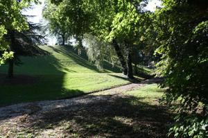 Vue gnrale du parc de la clinique des Massues - terrasse basse, avant le diagnostic