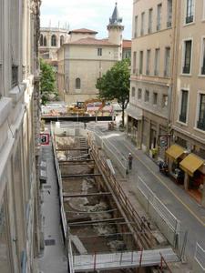 Fouille rue Monseigneur Lavarenne, accs au parking  SA Ville de Lyon