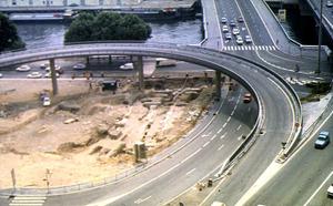 Vue arienne du chantier en cours  SA Ville de Lyon