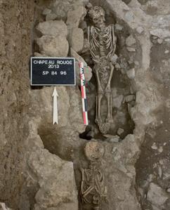 spultures primaires  inhumations, VIIe - VIIIe s.